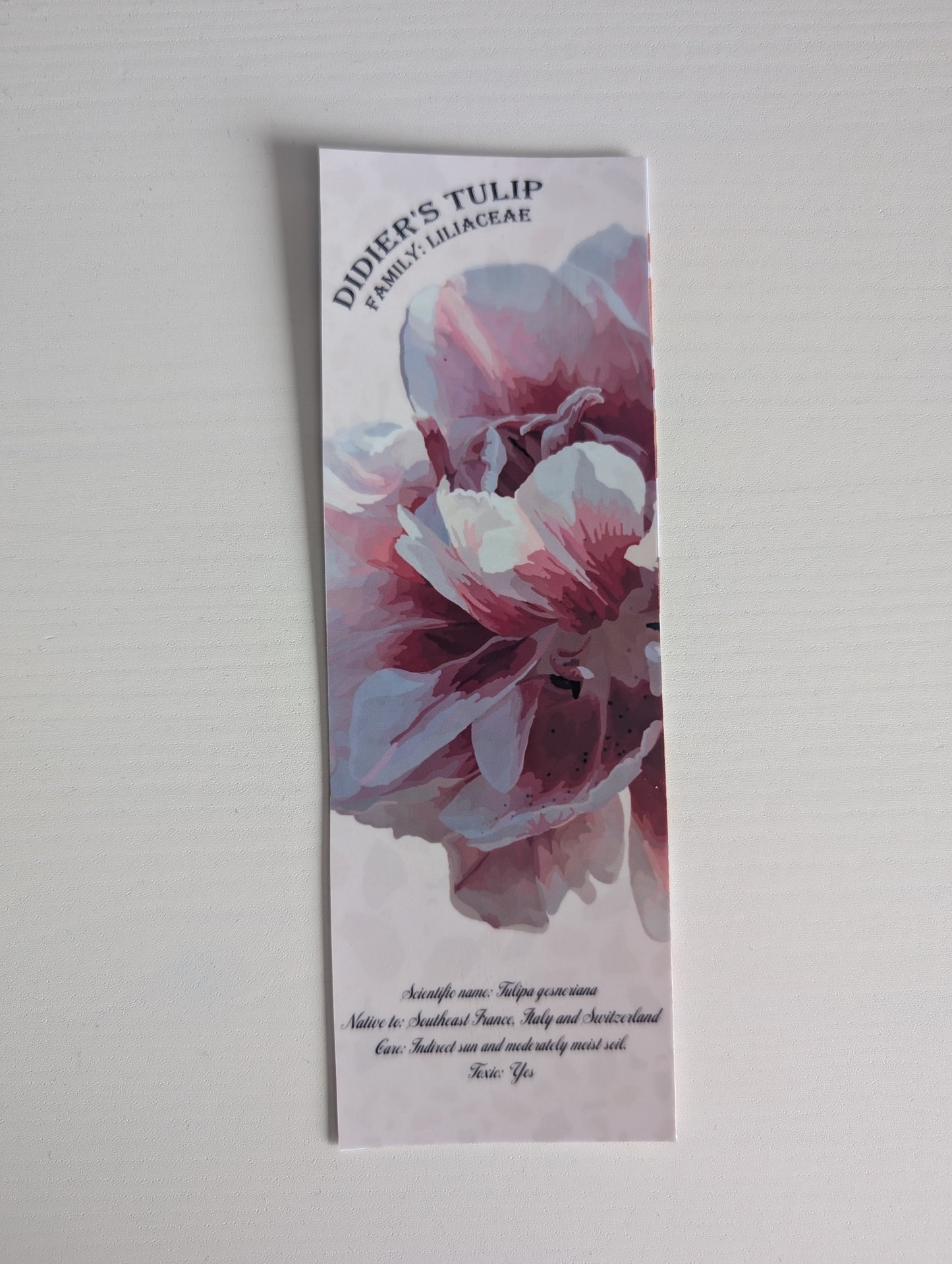 Flower bookmark
