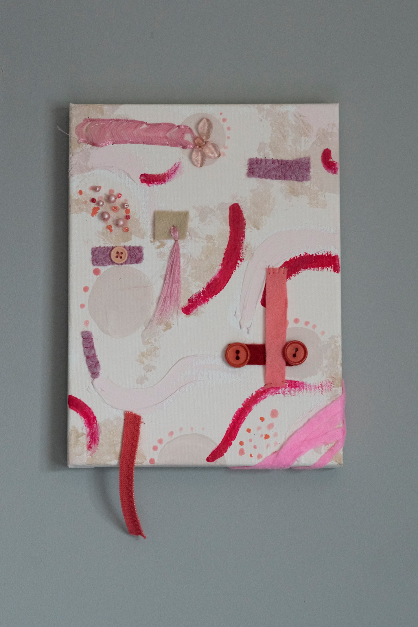 Pink (pair) Mixed Media Canvas #1